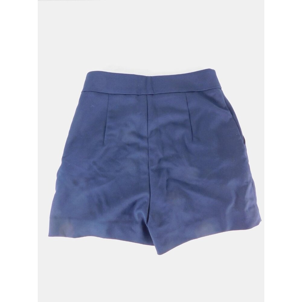 H&M Sailor Shorts Womens 4 Navy Blue Button Waist Nautical High Rise Casual - Picture 2 of 5